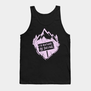 Women Skiing Gift - I´d rather be skiing Tank Top